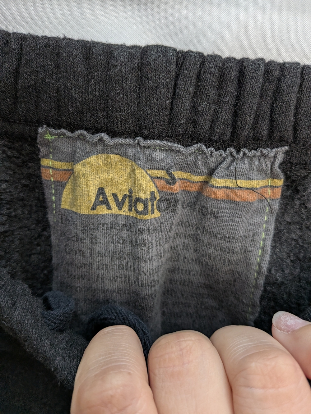 Aviator Nation Rainbow Stripe Sweatpants in Charcoal Black - Size S - Picture 4 of 6